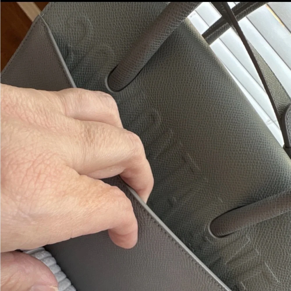 Dior Light Gray Leather Top-Handle Satchel with Gold CD Hardware - Picture 4 of 16